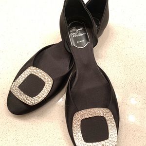 Roger Vivier Chip Strass Ballet Flat Size 37.5